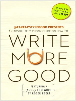cover image of Write More Good